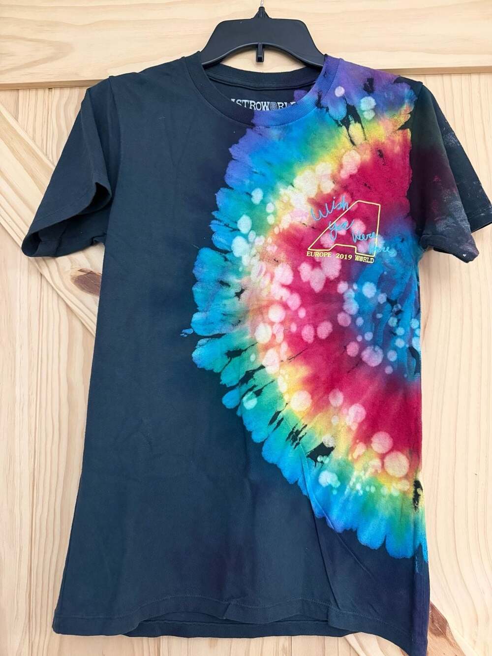 Travis Scott Astroworld 2019 Europe World Tour Wish You Were Here Spiral Tie Dye